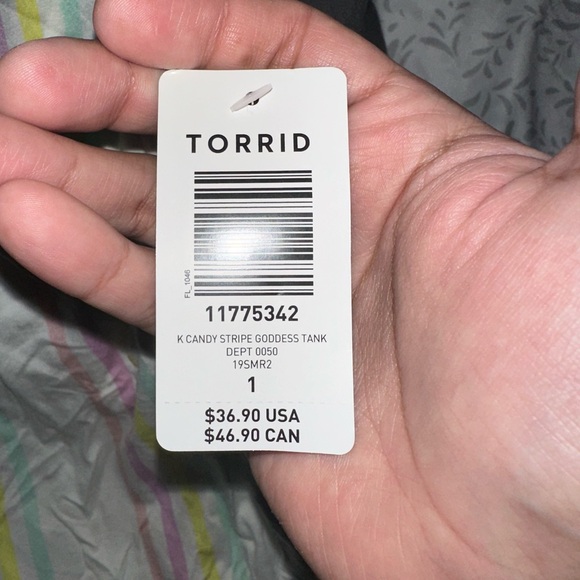 Torrid Candy Stripe Goddess Tank - Picture 3 of 4